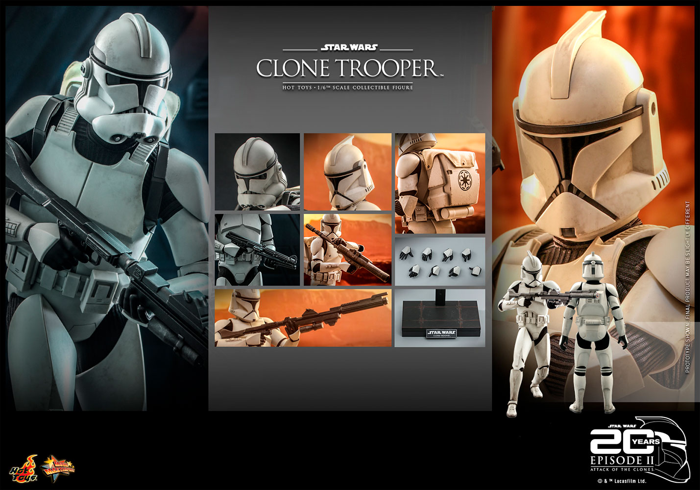 [Pre-Order] Episode II Attack of the Clones - Clone Trooper Sixth Scale Figure